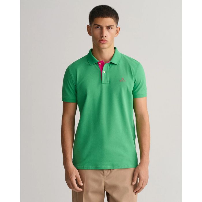 gant-miesten-pikeepaita-contrast-collar-vihrea-1