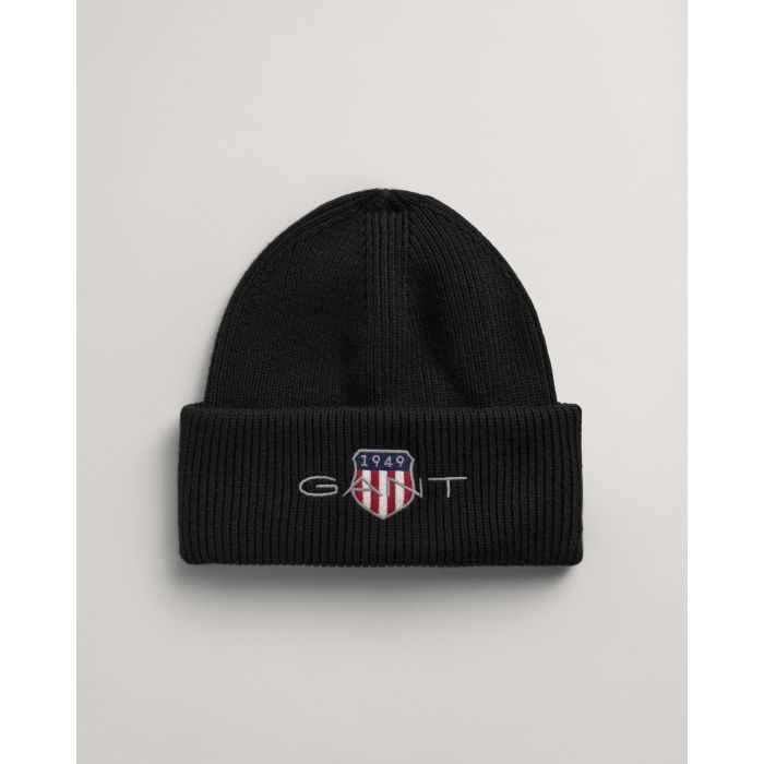 gant-miesten-pipo-archive-shield-cotton-beanie-musta-2