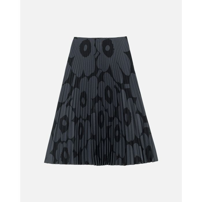 marimekko-naisten-hame-kyllikki-unikko-pliseerattu-hame-musta-kuosi-1