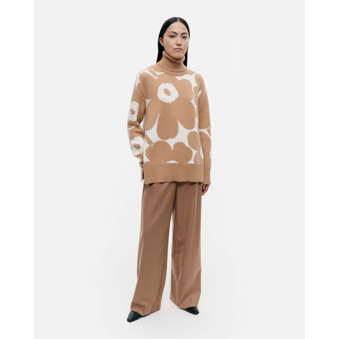 marimekko-naisten-neulepusero-opaakki-unikko-beige-kuosi-1