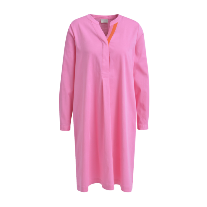 milano-italy-mekko-dress-w-button-placket-pinkki-1