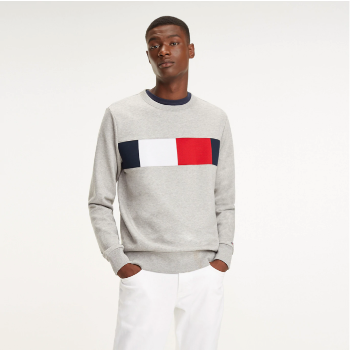 Tommy hilfiger flag chest logo sweatshirt on sale