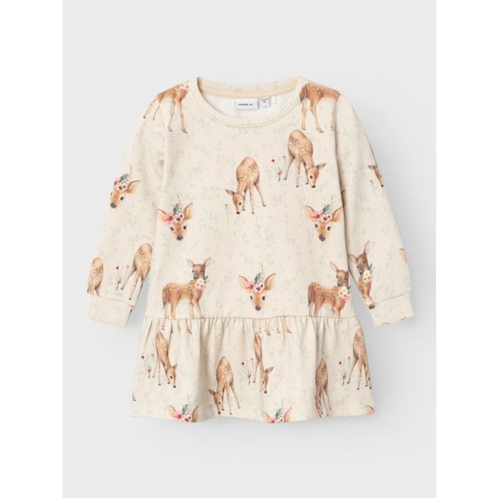name-it-lasten-mekko-nmfobambi-sweat-dress-beige-kuosi-1
