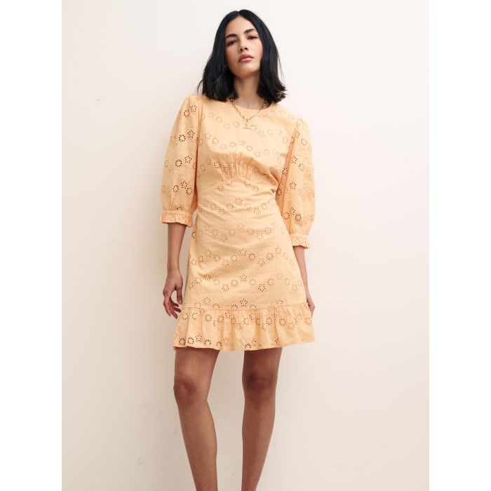 nobodys-child-mekko-serena-broderie-dress-oranssi-1