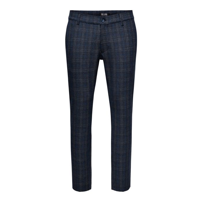 Only and Sons Miesten Housut MARK CHECK PANT NOS Sininen Ruutu Kekäle