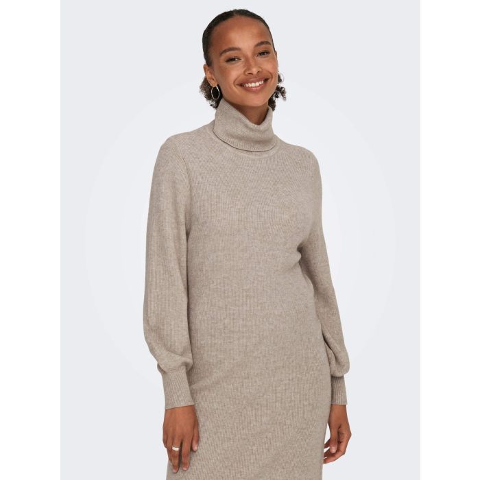 only-naisten-mekko-onlsasha-ls-rollneck-dress-luonnonvalkoinen-1
