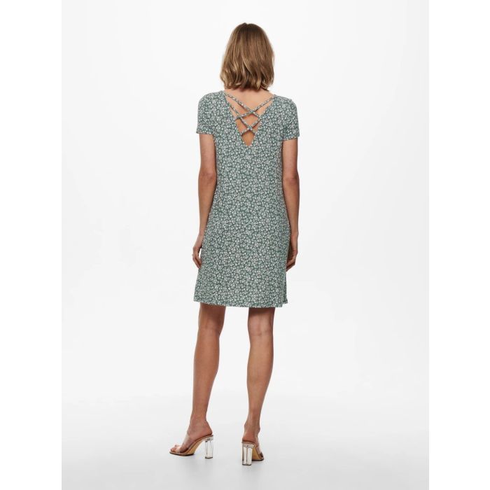 only-naisten-trikoomekko-bera-back-lace-ss-vihrea-kuosi-2