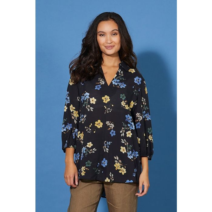 philosophy-blues-original-naisten-pusero-nectarine-blouse-musta-kuosi-1