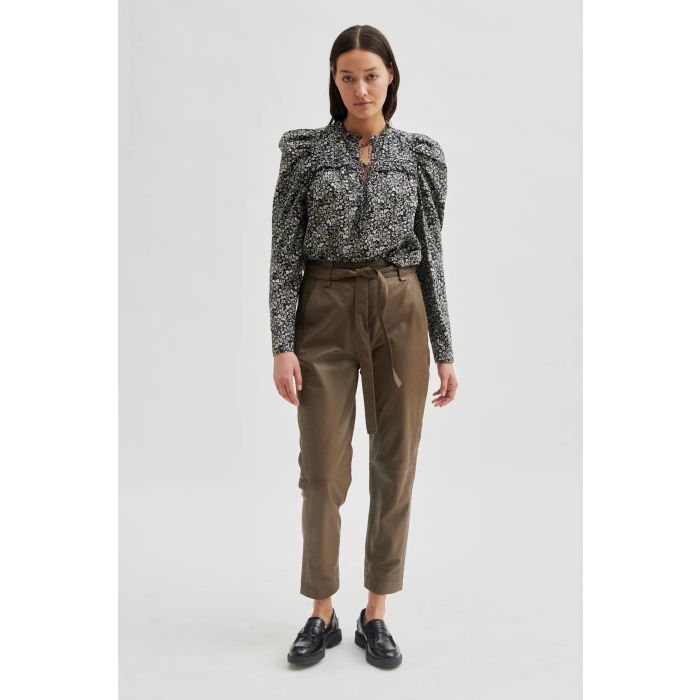 second-female-naisten-nahkahousut-lindie-leather-new-trousers-khaki-1