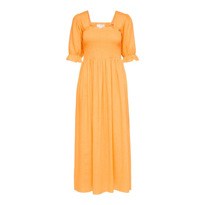 selected-femme-mekko-slfjuana-ulrikke-2-4-smock-ankle-dress-oranssi-1