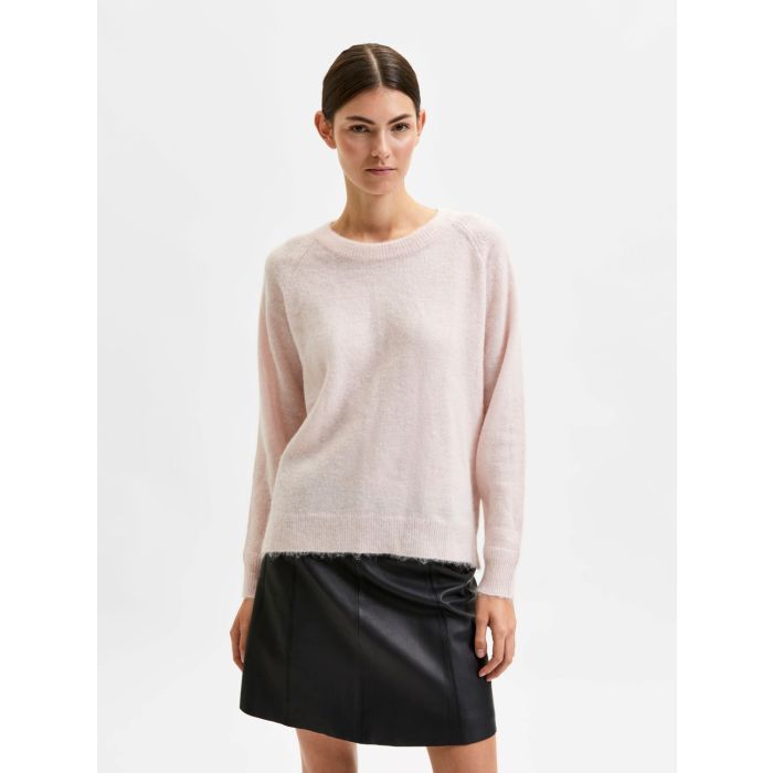 selected-femme-naisten-neulepaita-lulu-ls-knit-o-neck-vaaleanpunainen-2