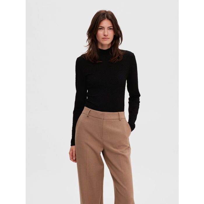 selected-femme-naisten-poolopaita-slfginny-ls-high-neck-top-noos-musta-1