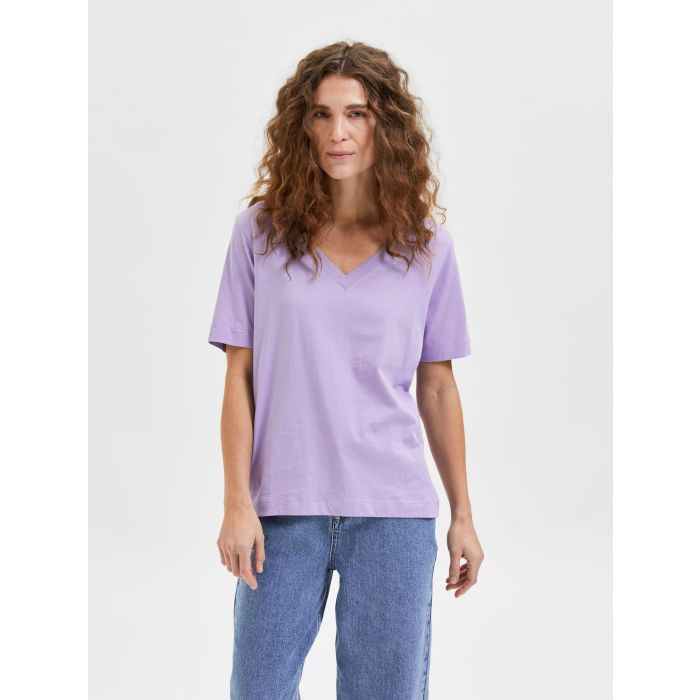 selected-femme-naisten-t-paita-slfstandard-ss-v-neck-tee-liila-1