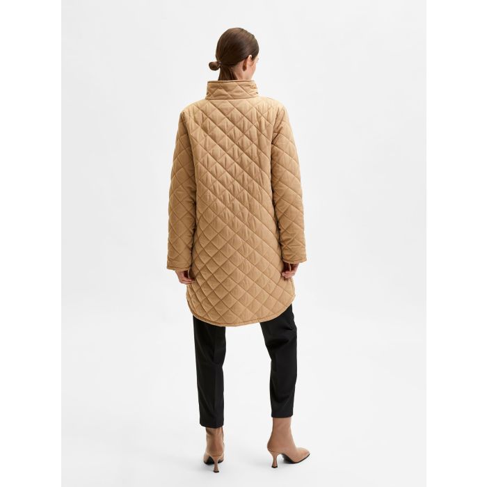 selected-femme-naisten-tikkitakki-slffilly-quilted-coat-b-vaalea-beige-2
