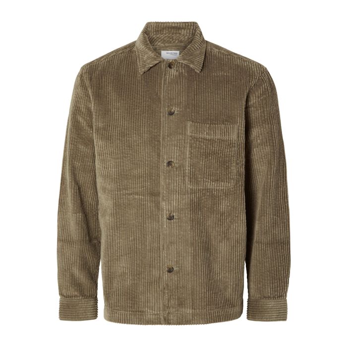 selected-kauluspaita-loose-jake-cord-overshirt-armeijanvihrea-1