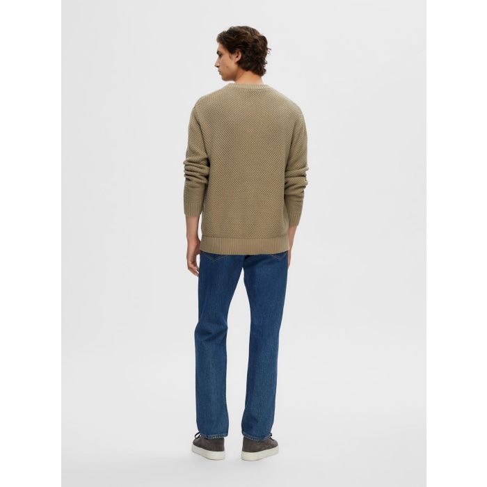 selected-miesten-neulepaita-bert-relaxed-knit-stu-crew-armeijanvihrea-2
