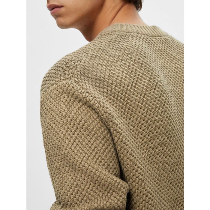 selected-miesten-neulepaita-bert-relaxed-knit-stu-crew-armeijanvihrea-4