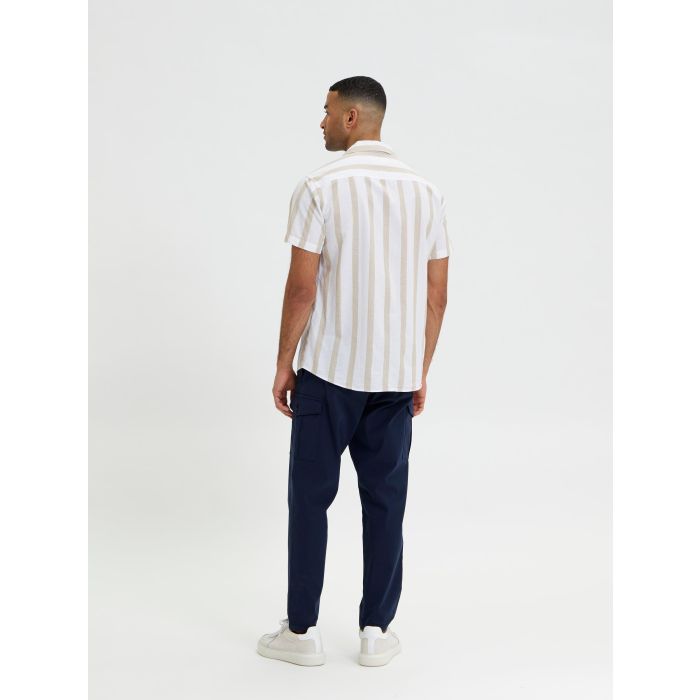 selected-miesten-paita-new-linen-shirt-resort-raidallinen-ruskea-2
