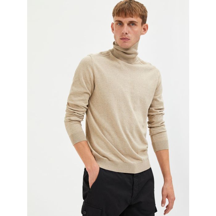 selected-miesten-pooloneule-berg-roll-neck-vaalea-beige-1