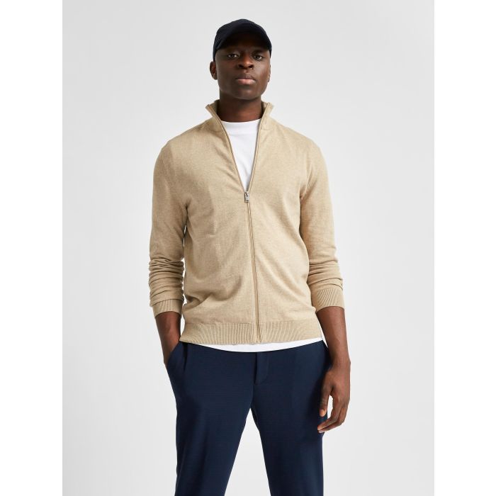 selected-miesten-puuvillaneuletakki-berg-full-zip-cardigan-luonnonvalkoinen-1