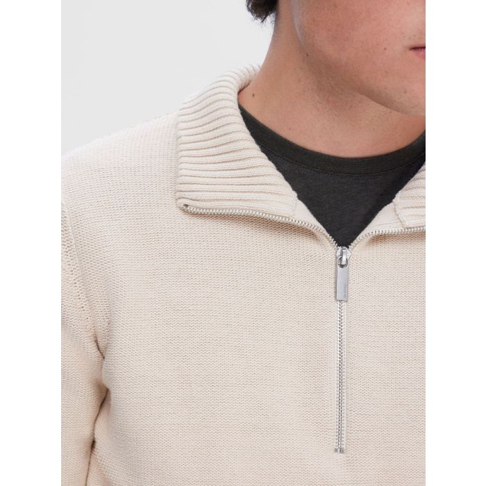 selected-neule-axel-ls-knit-half-zip-luonnonvalkoinen-4