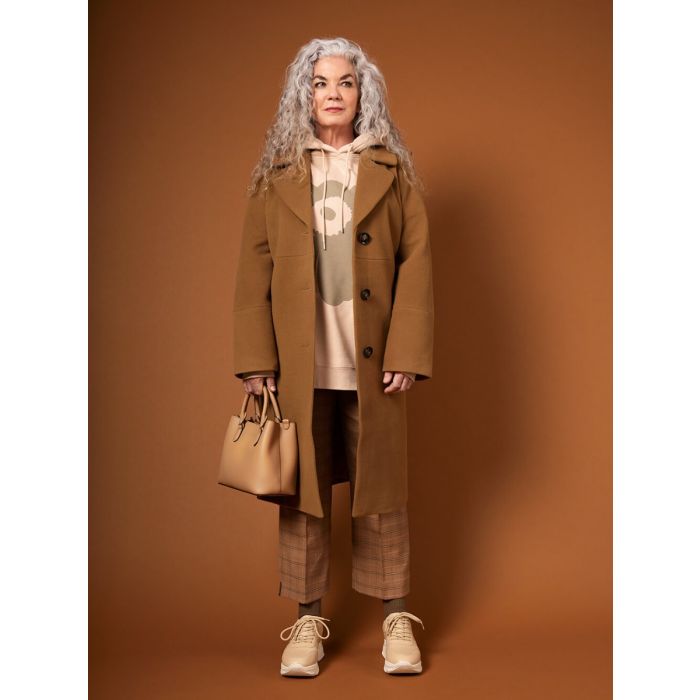 Dixi Coat Flare Villakangastakki 105cm. Kameli