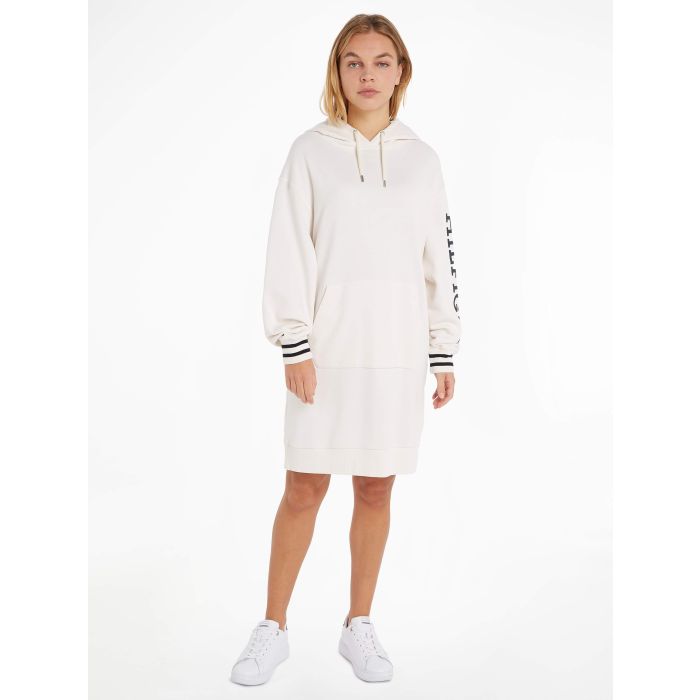 tommy-hilfiger-hupparimekko-reg-monotype-slv-hood-short-drs-luonnonvalkoinen-1
