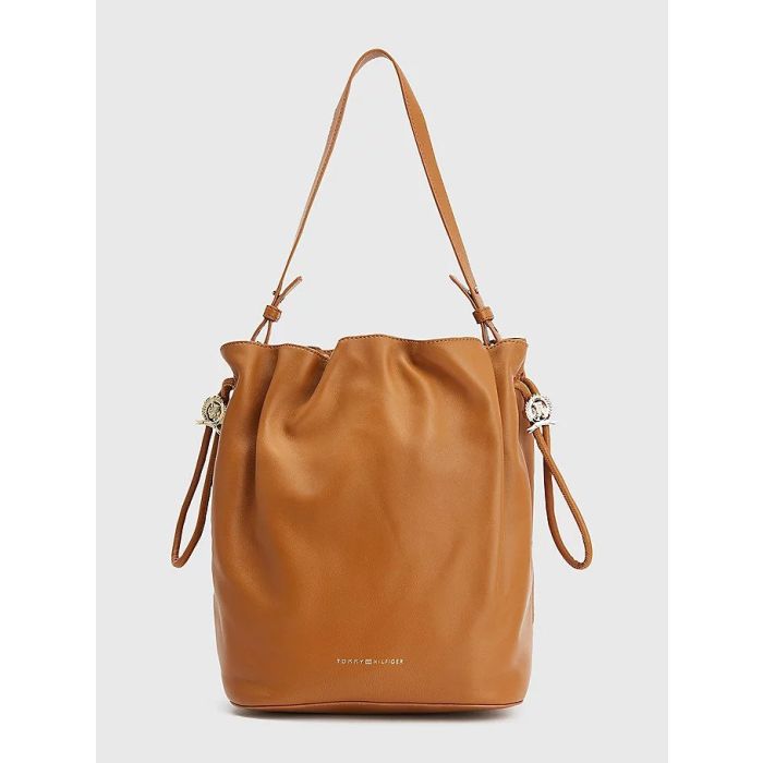 tommy-hilfiger-nahkalaukku-luxe-leather-bucket-bag-konjakinruskea-1