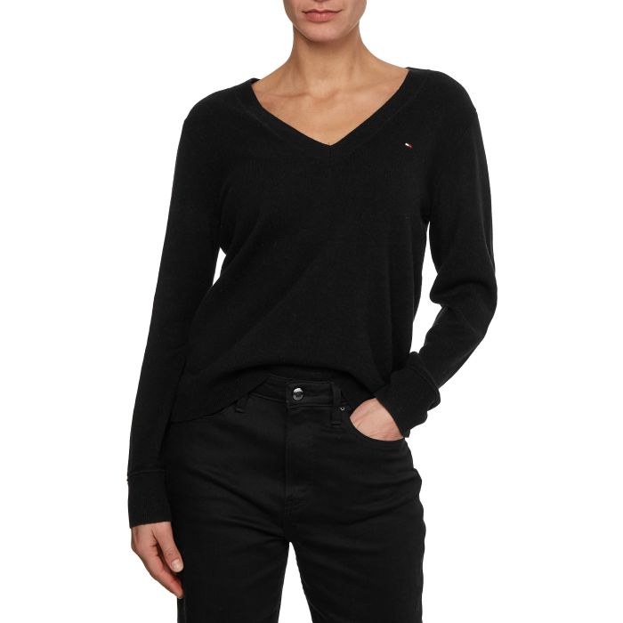 tommy-hilfiger-naisten-neulepusero-wool-cashmere-vnk-sweater-musta-1