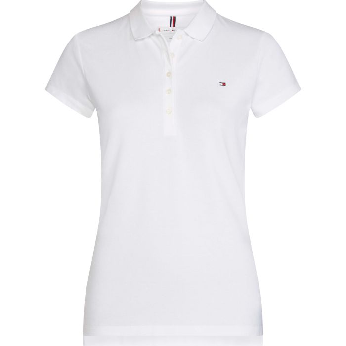 tommy-hilfiger-naisten-t-paita-heritage-short-sleeve-slim-polo-valkoinen-1