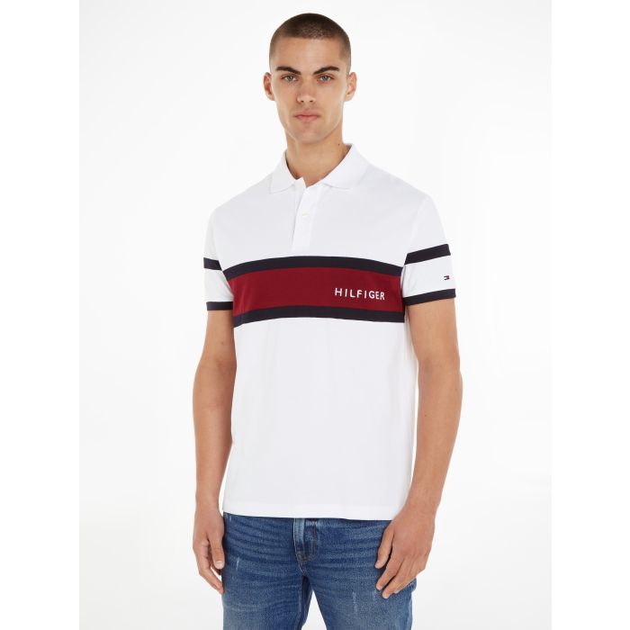 tommy-hilfiger-pikeepaita-colourblock-placement-reg-polo-valkoinen-1