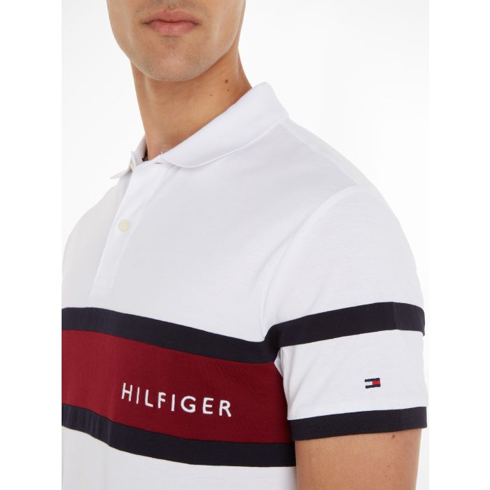 tommy-hilfiger-pikeepaita-colourblock-placement-reg-polo-valkoinen-5