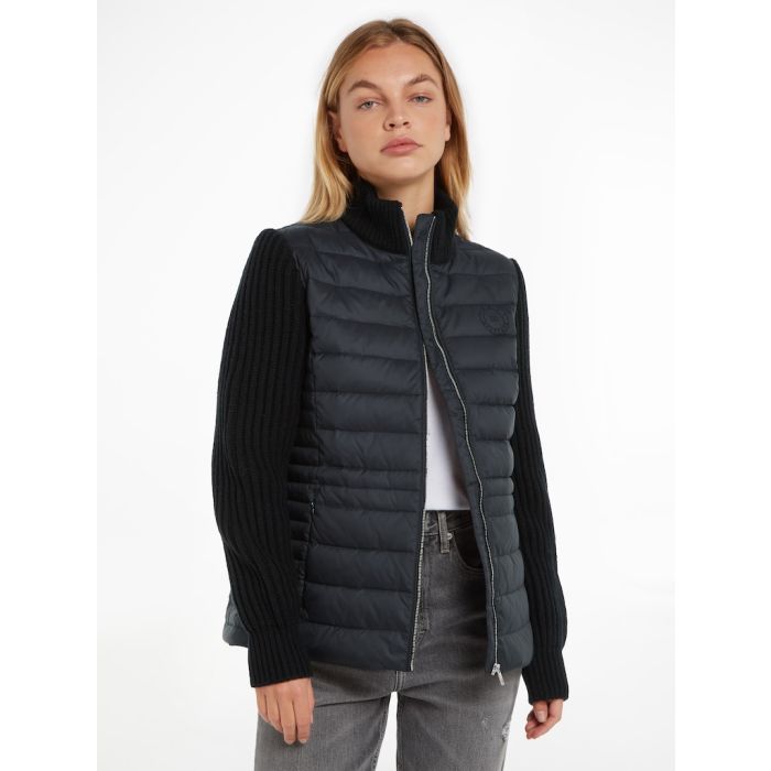 tommy-hilfiger-untuvatakki-knit-mix-down-jacket-musta-1