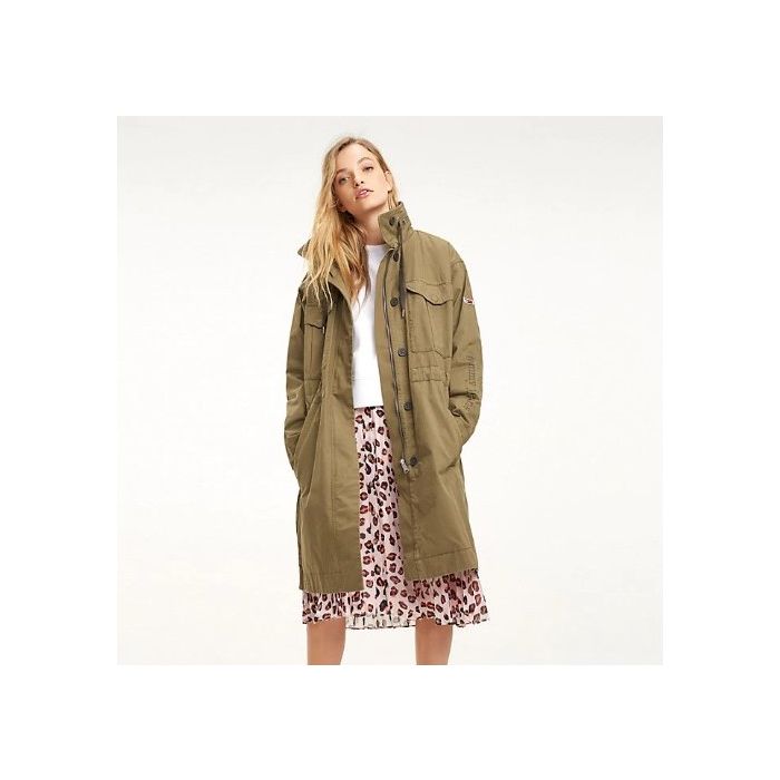 Tommy Jeans Naisten Takki TWJ Cotton Parka Jacket Armeijanvihre