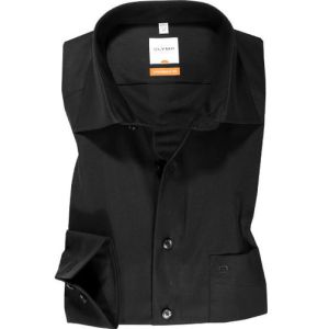 Olymp Luxor Kauluspaita, Modern Fit Musta