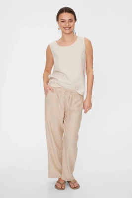 Freequent housut, Lava pant Vaalea Beige