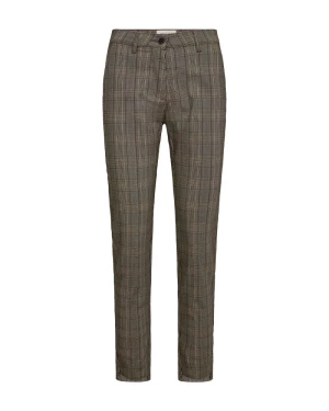 Freequent naisten housut, REX PANT Beige Ruutu