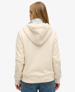 Superdry naisten huppari, Essential Logo Ziphood Hb Hiekka