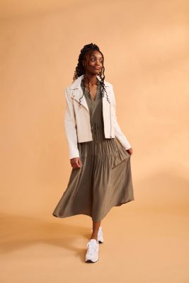 Selected Femme Naisten Nahkatakki, Katie Leather Jacket Luonnonvalkoinen