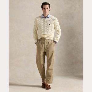 Polo Ralph Lauren miesten neule, LS DRIVE LONG SLEEVE PULLOVER Valkoinen