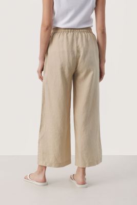 Part Two pellavahousut, PETRINES PANT White Pepper