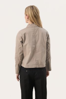 Part Two Naisten Lyhyt Puuvillatakki, FREDA JACKET Desert Taupe