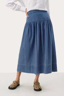 Part Two naisten hame, NELLIAPW SK Medium Blue Denim