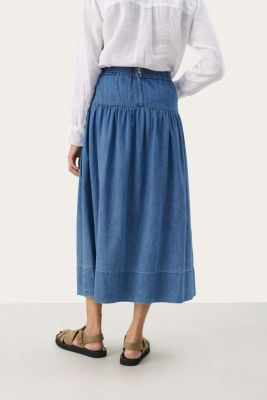 Part Two naisten hame, NELLIAPW SK Medium Blue Denim