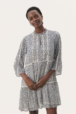 Part Two naisten mekko, NIBI DR Navy Mini Grid Flowe
