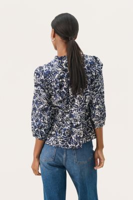 Part Two naisten pusero, NICKELINEPW BL Navy Rose Print