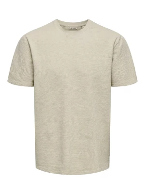 Only and Sons miesten t-paita, K KIAN REG SEERSUCKER SS TEE Beige