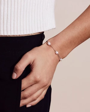 Edblad rannekoru, PERLA BRACELET MULTI STEEL Hopeanharmaa
