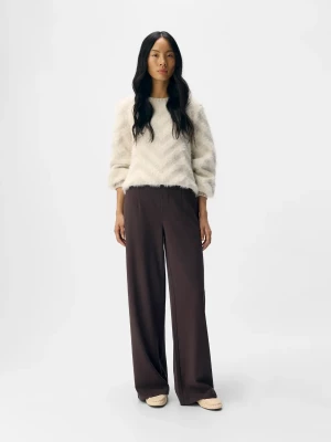 Object Naisten Housut OBJLISA WIDE PANT NOOS Seal Brown