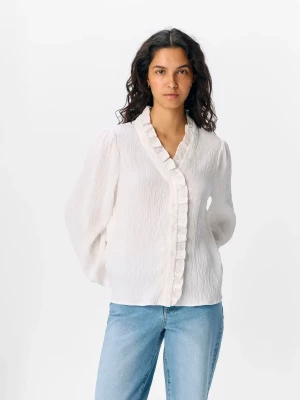 Object naisten paita, OBJGEMMA DEA L/S RE SHIRT E DIV Bright White
